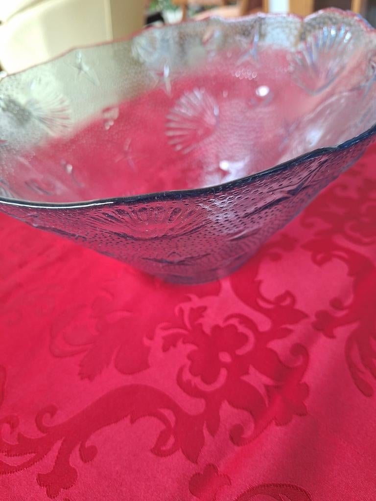Saladier en verre décoré pour sangria ou salade, 29 cm/15 cm, Enlèvement, Neuf, Verre, Récipient(s)
