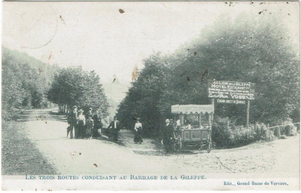 Carte postale ancienne 3 routes Barrage de la Gileppe 1905, Envoi, Avant 1920, Affranchie, Liège