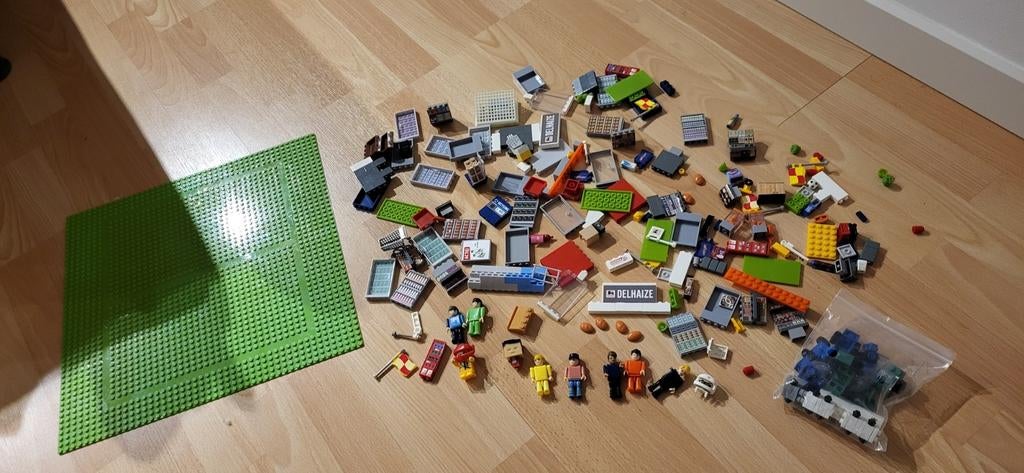 Bouwstenen (lijkt op lego) suppermarkt voetbal voertuigen, Enlèvement