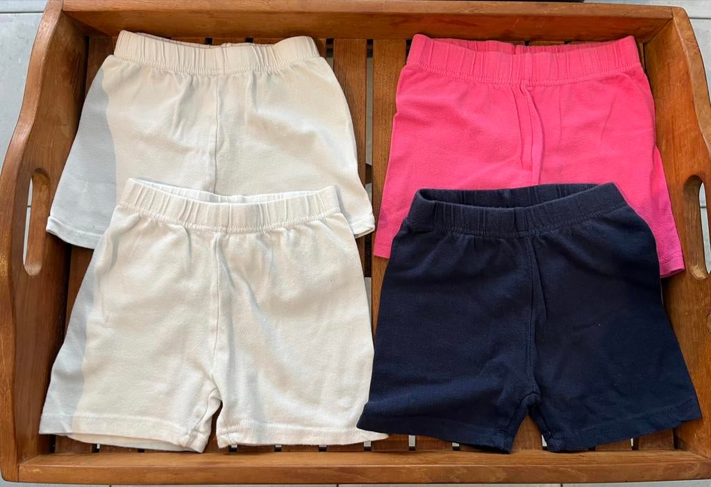 Set van 4 korte shortjes, maat 98/104, Broek, Zeeman, Gebruikt, Meisje