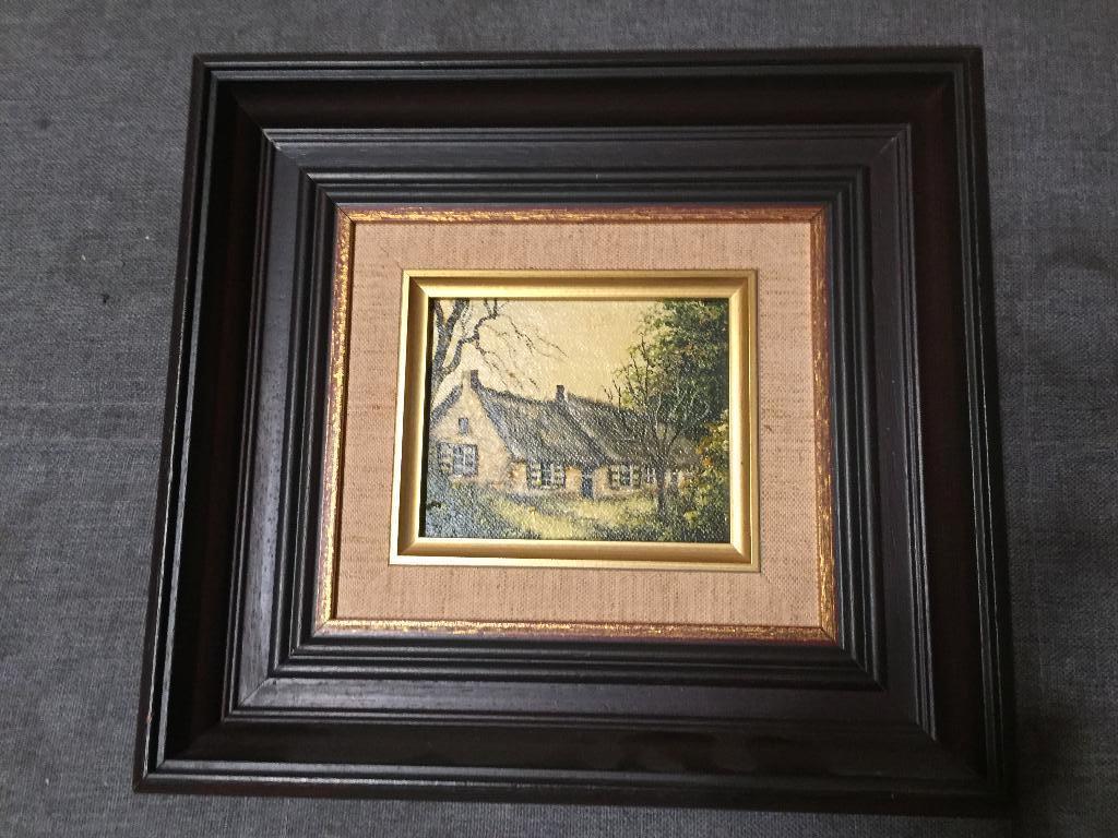 Duo Schilderijtjes Hoeve Deckers Poederlee, Ophalen of Verzenden