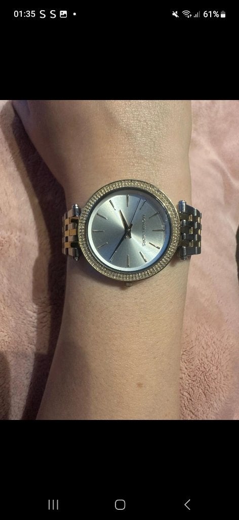 Michael Kors horloge in zilver en goud, Overige merken, Gebruikt, Polshorloge, Ophalen of Verzenden