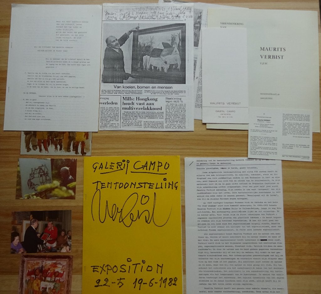 Maurits Verbist, lot 10-tal items, Ophalen of Verzenden, Zo goed als nieuw, Schilder- en Tekenkunst