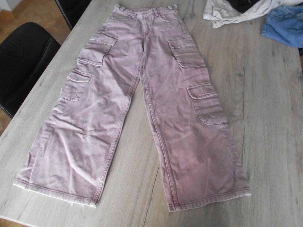 licht bordeau achtig jeans maat 152, Kinderen en Baby's, Kinderkleding | Maat 152, Broek, Meisje, Ophalen of Verzenden, Zo goed als nieuw
