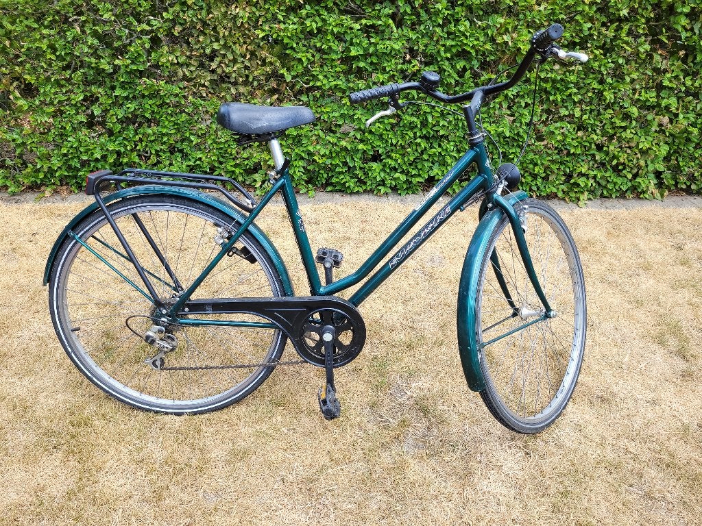 Gewone stadsfiets dames groen, Gebruikt, Velgrem, (Extra) lage instap, Ophalen