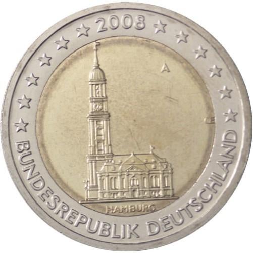 2 euros Allemagne 2008 Hambourg, Enlèvement ou Envoi, Allemagne, 2 euros
