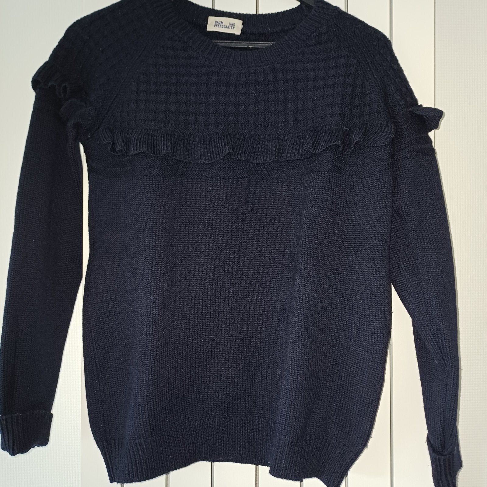 donkerblauwe pull Baum und Pferdgarten100% Marino wol, Blauw, Nieuw, Baum und pferdgarten, Ophalen