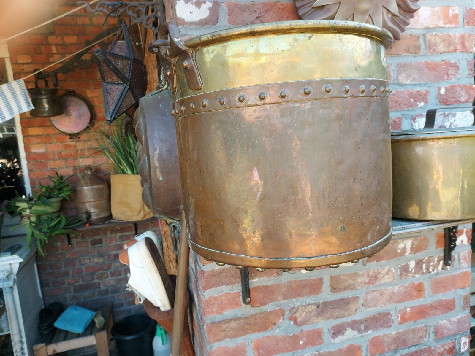 antieke koperen ketel/emmer, Ophalen of Verzenden