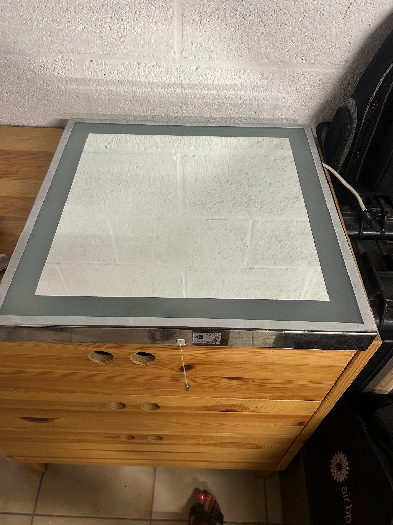 Make up spiegel, Huis en Inrichting, Woonaccessoires | Spiegels, Ophalen, Vierkant, Zo goed als nieuw, Minder dan 100 cm