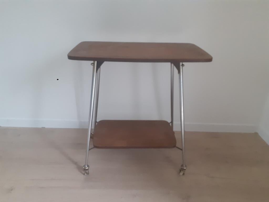 Vintage Bijzettafeltje, Huis en Inrichting, Tafels | Bijzettafels, Ophalen, Gebruikt, 75 cm of meer, 60 cm of meer