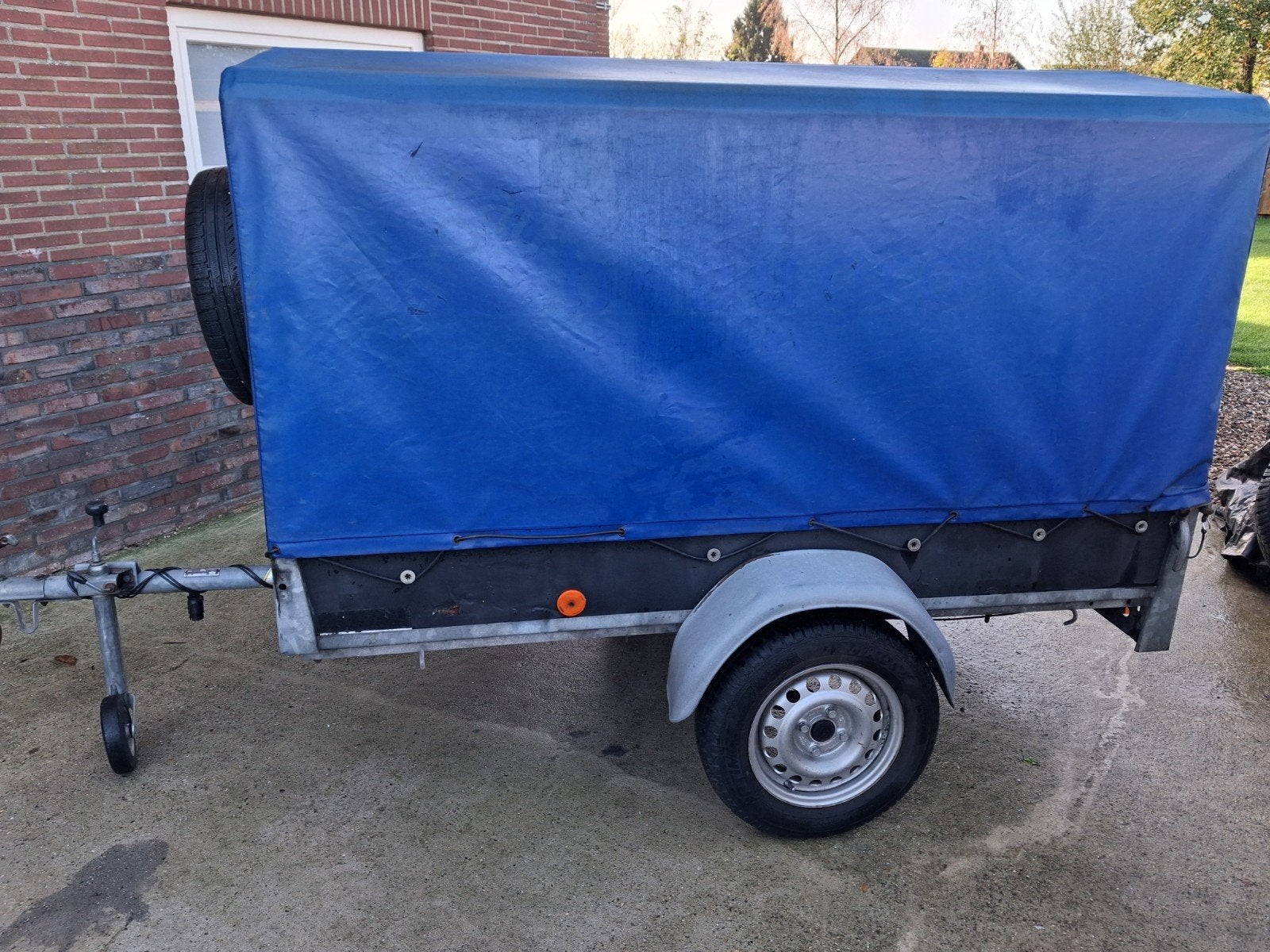 aanhangwagen ongeremd 750kg., Ophalen, Gebruikt