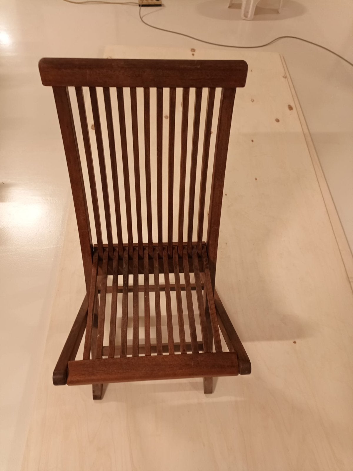 Chaise pliante en bois, bois tropical, robuste, Antiquités & Art, Enlèvement