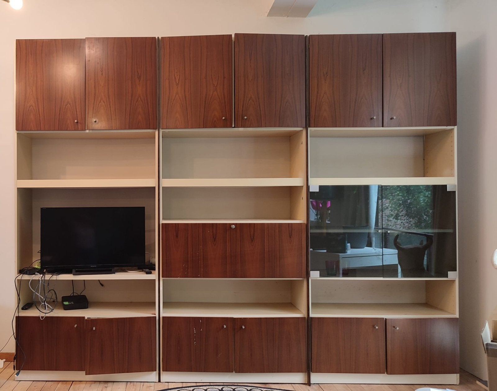 Armoire - meuble TV - bibliothèque Vintage, 25 à 50 cm, Enlèvement, Utilisé, 200 cm ou plus