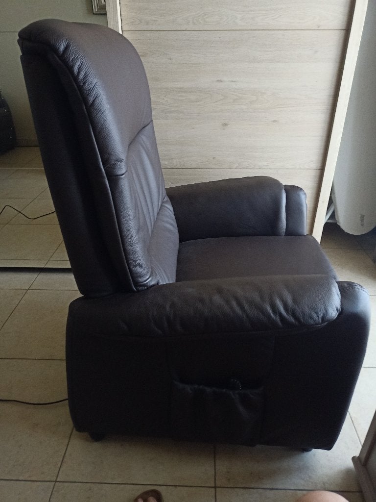 Fauteuil relax électrique, Enlèvement, Comme neuf, Cuir