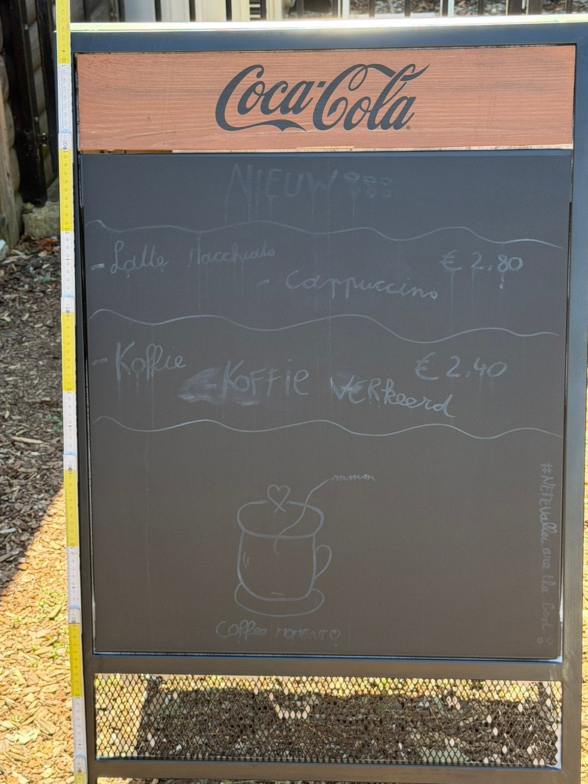 Coca-Cola stoepbord / krijtbord – dubbelzijdig, Verzamelen, Ophalen, Zo goed als nieuw, Reclamebord