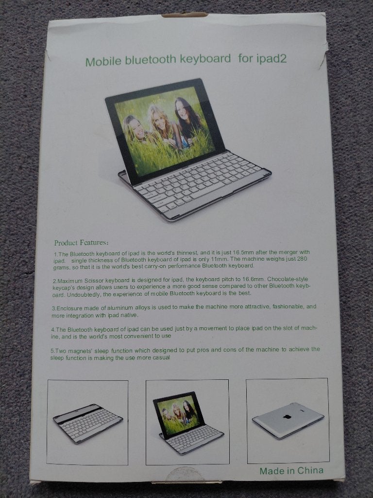 Mobiele bluetooth toetsenbord voor iPad2, Ophalen, Zo goed als nieuw, Draadloos, Qwerty