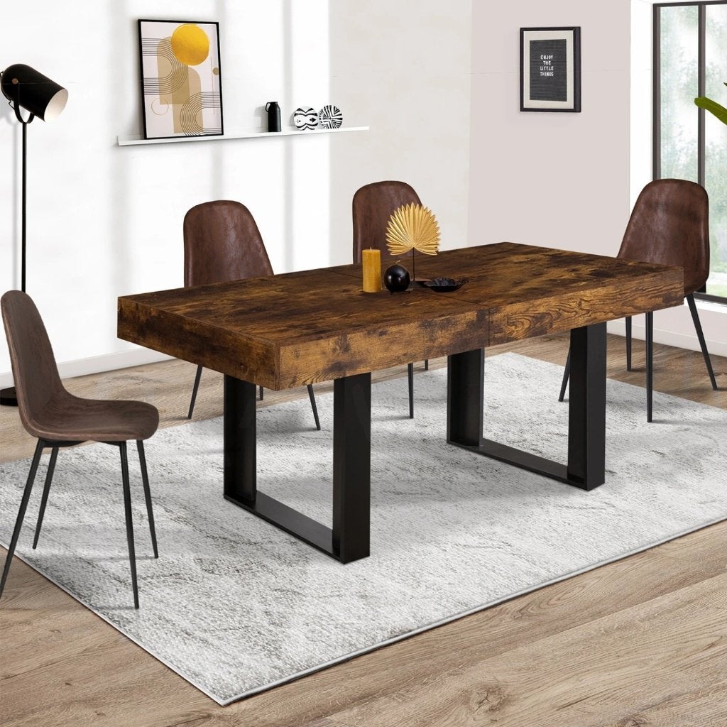 Une table à manger extensible (4 à 8 personnes) neuve, Neuf, 150 à 200 cm, Cinq personnes ou plus, Enlèvement