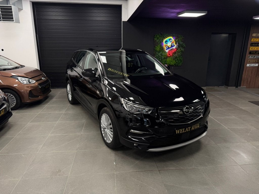 OPEL GRANDLAND X 2019 BENZINE 130PK 135.000KM, Auto's, Opel, Zwart, Bedrijf, 1200 cc, 130 kW