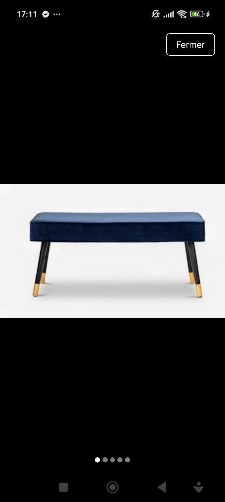 BANC BLEU MARINE NEUF, Enlèvement, Neuf, Autres matériaux, Bohème
