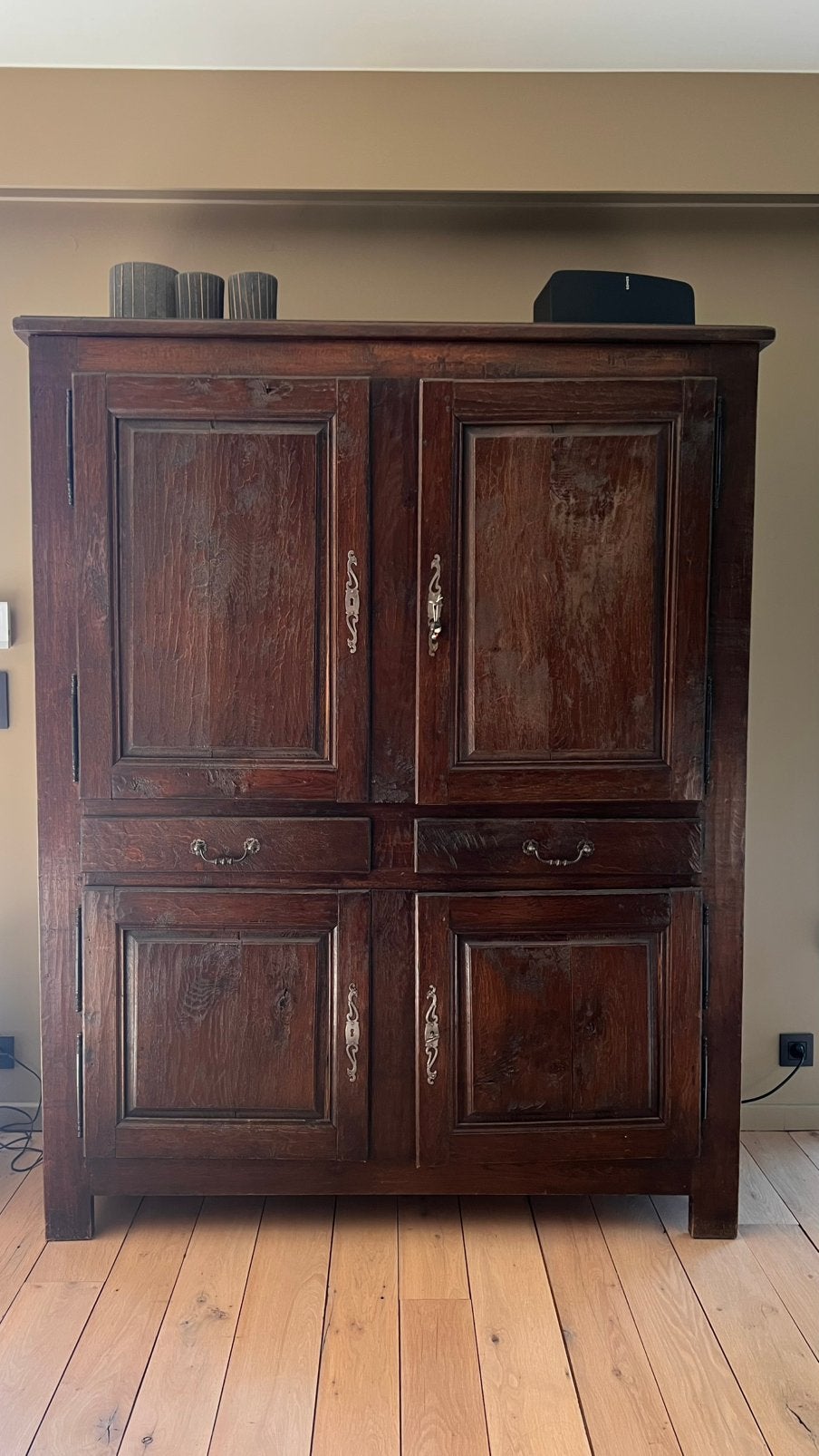 Prachtige antieke massief houten buffetkast B 2.5 m H 1,9 m, Antiek en Kunst, Ophalen