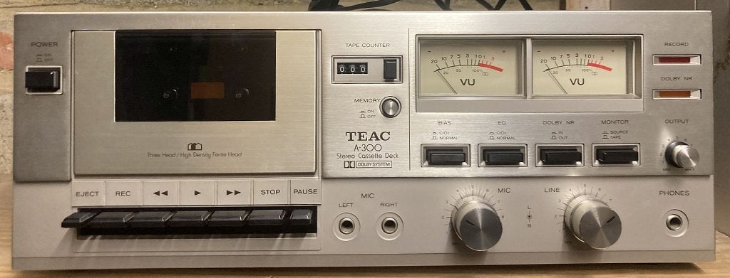 TEAC A-300 Vintage Cassettedeck, Enlèvement ou Envoi, Simple, Autres marques, Tape counter