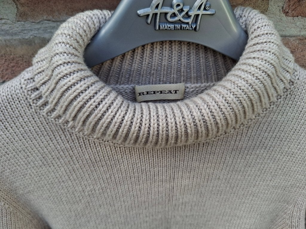 100% Merinowol rolkraagtrui 'REPEAT' - maat 38 (ook 36), Ophalen of Verzenden, Zo goed als nieuw, Maat 38/40 (M), Beige