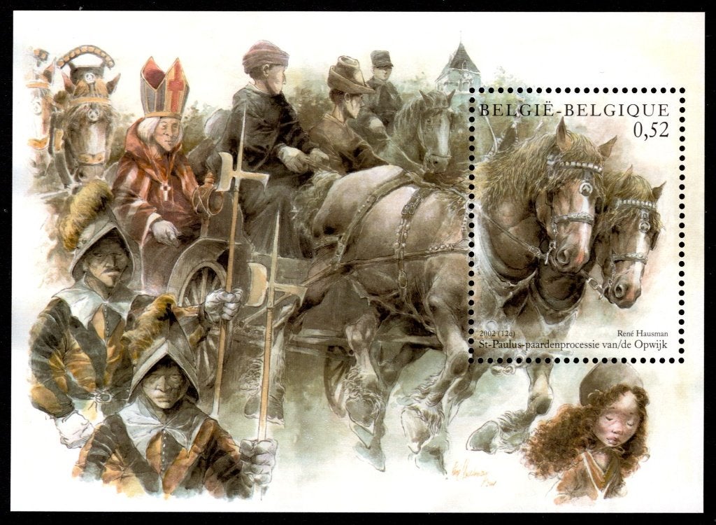BL95 MNH** 2002 - Sint-Pauluspaardenprocessie, Postzegels en Munten, Postzegels | Europa | België, Verzenden, Postfris, Postfris