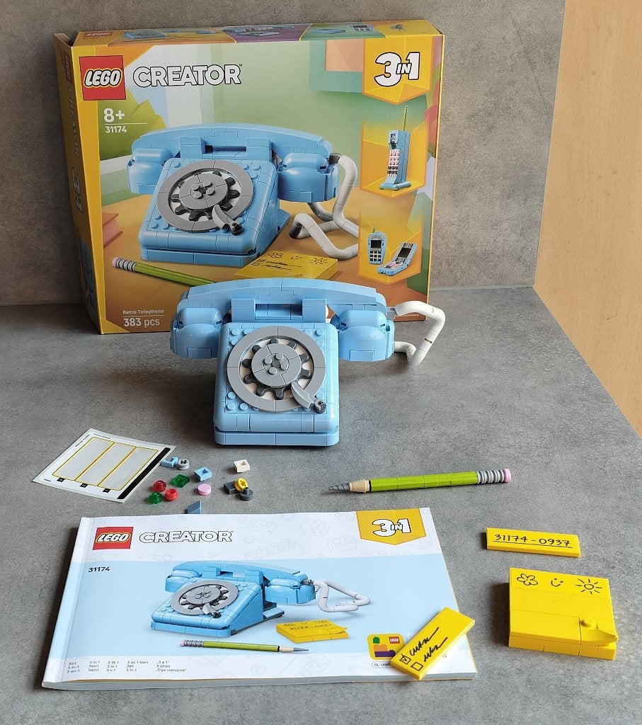 lego creator 31174 retro telefoon, Lego, Ophalen of Verzenden, Zo goed als nieuw, Compleet