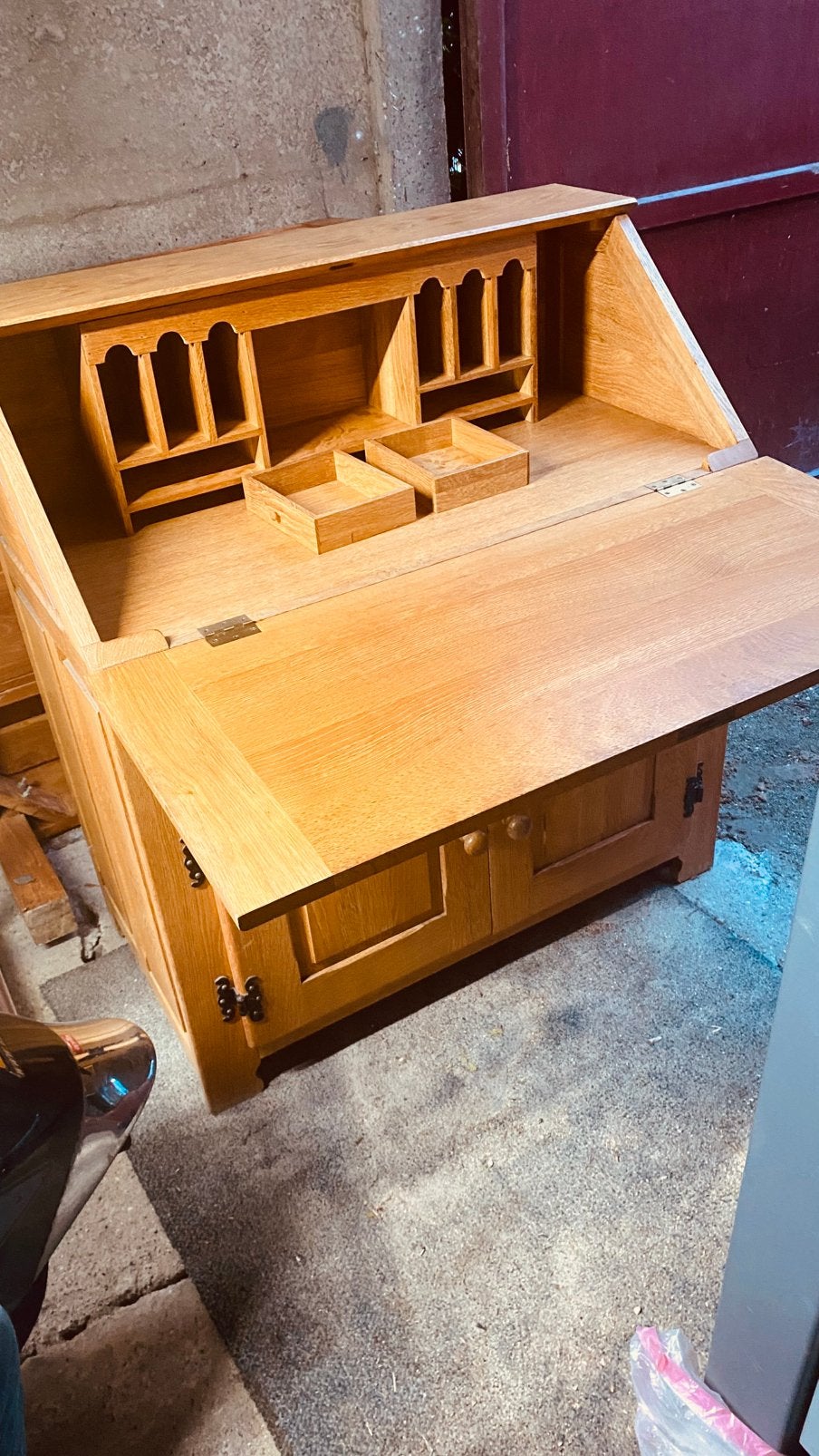 Eikenhouten secretaire, Enlèvement, Comme neuf