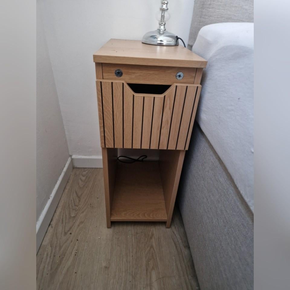 Lot de 2 petites tables de chevet avec 1 tiroir, Enlèvement