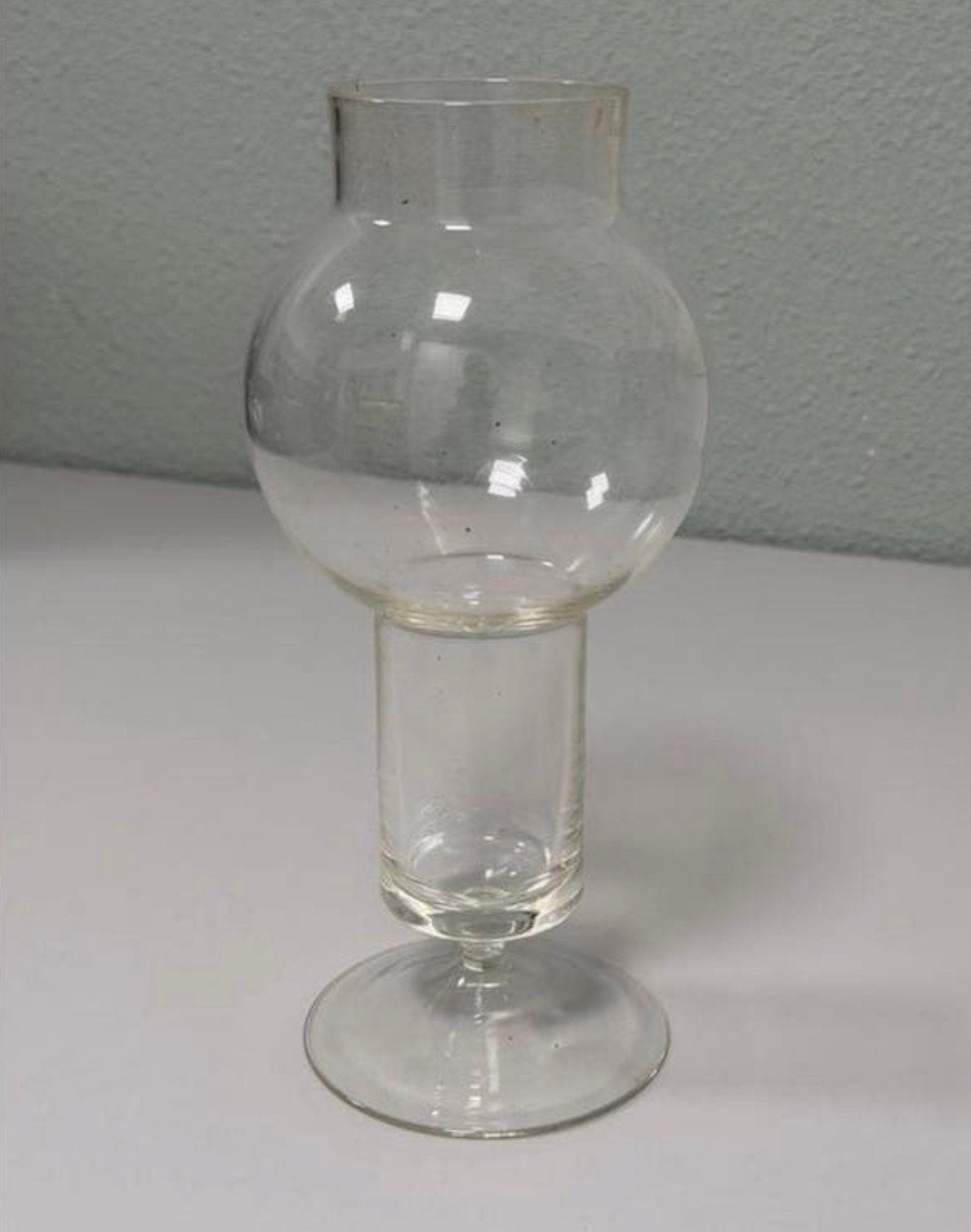 Vase en verre vintage - 25 cm - formes vase à fleurs uniques, Enlèvement ou Envoi, Comme neuf, Verre, Moins de 50 cm