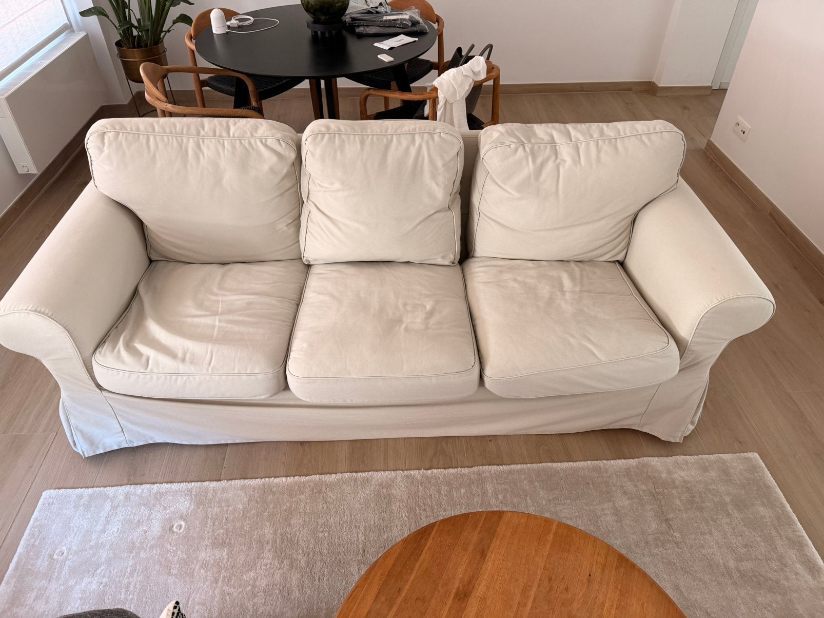 Ikea Ektorp 3-zitsbank, Ophalen, Gebruikt, Driepersoons, Rechte bank