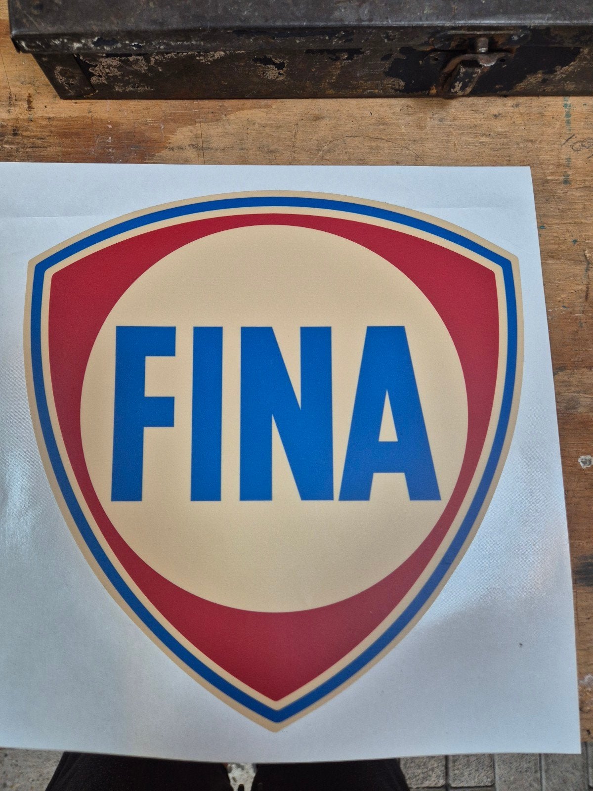fina stickers benzinepomp benzine pomp, Ophalen