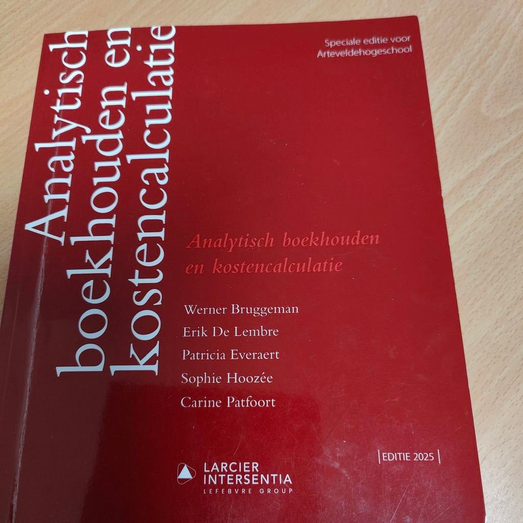 Analytisch boekhouden en kostencalculatie, Ophalen of Verzenden