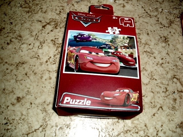 Jeu, puzzle Car"s, albums à colorier, voiture, sifflets, Ophalen, Gebruikt