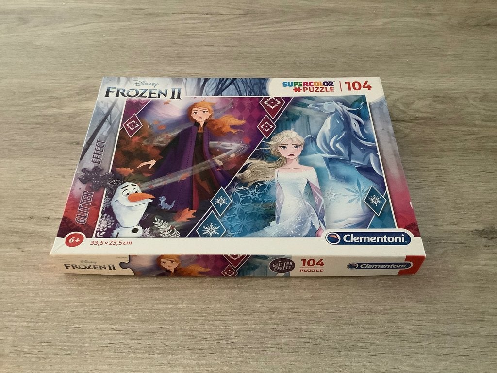 Puzzle à paillettes Disney Frozen II (104 pièces), Enlèvement ou Envoi, Plus de 50 pièces, Comme neuf, 6 ans ou plus