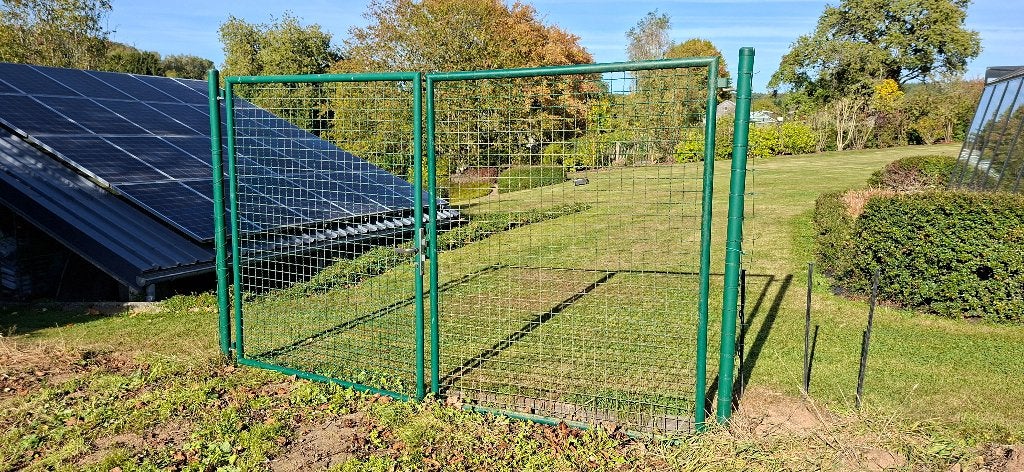 DUBBELE POORT, Tuin en Terras, Ophalen, Zo goed als nieuw, Staal, Draaipoort