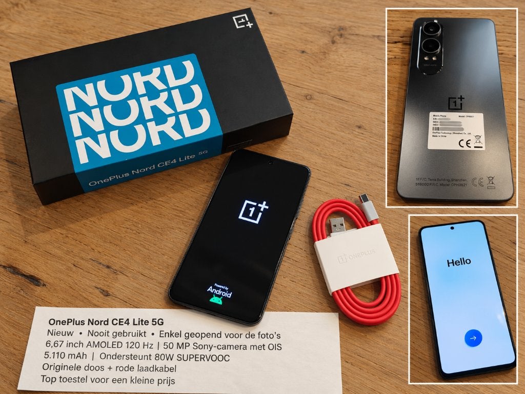 OnePlus Nord CE4 Lite 5G - NOUVEAU - appareil haut de gamme, Télécoms, Neuf, Autres modèles, Enlèvement ou Envoi, 6 mégapixels ou plus