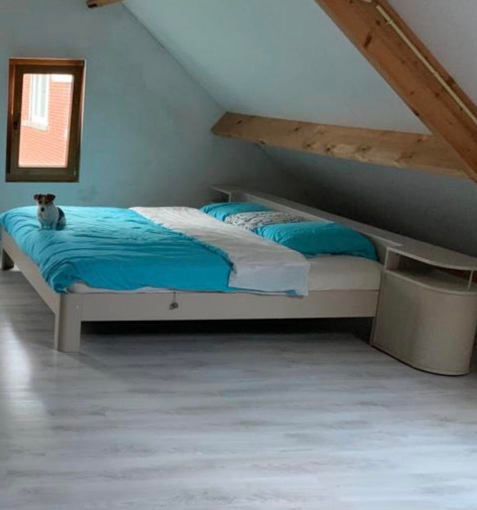 Auping bed 2 m breed 2x2  in de hoogte verstelbaar, Huis en Inrichting, Slaapkamer | Complete slaapkamers, Ophalen, Gebruikt, Tweepersoons