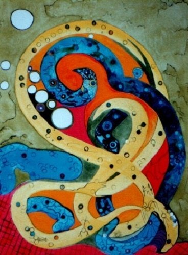 Kunsthandel Gennep - "Verwarring", Antiquités & Art, Art | Peinture | Moderne, Enlèvement ou Envoi, Papier/carton, Signé, Gouache