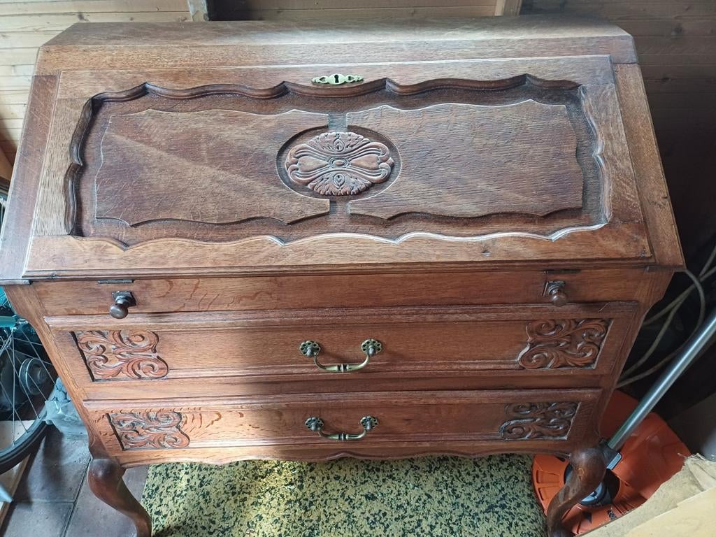 Antieke Secretaire, Ophalen, Gebruikt, Eikenhout