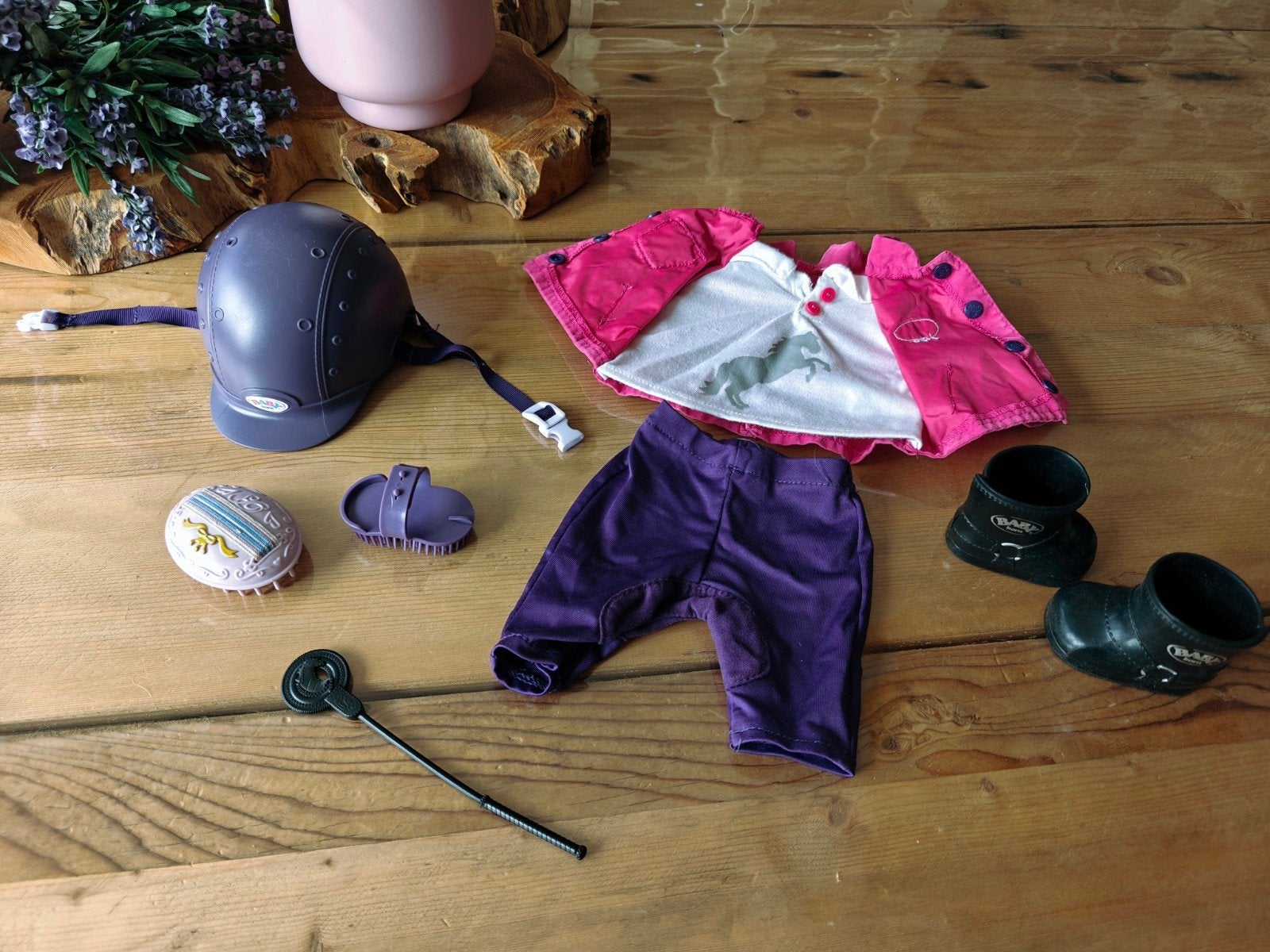 Baby Born paarden outfit voor 40-43cm pop, zie foto's, Ophalen of Verzenden, Gebruikt, Babypop