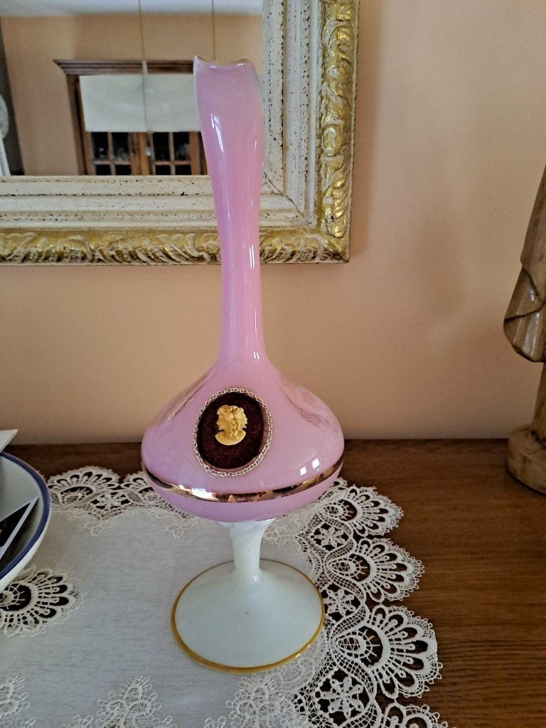 Vase soliflore rétro en opaline, Enlèvement