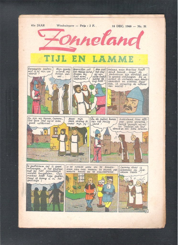 ZONNELAND 18 Dec. 1960 Nr. 51  -  TIJL  EN  LAMME, Ophalen of Verzenden, Gelezen