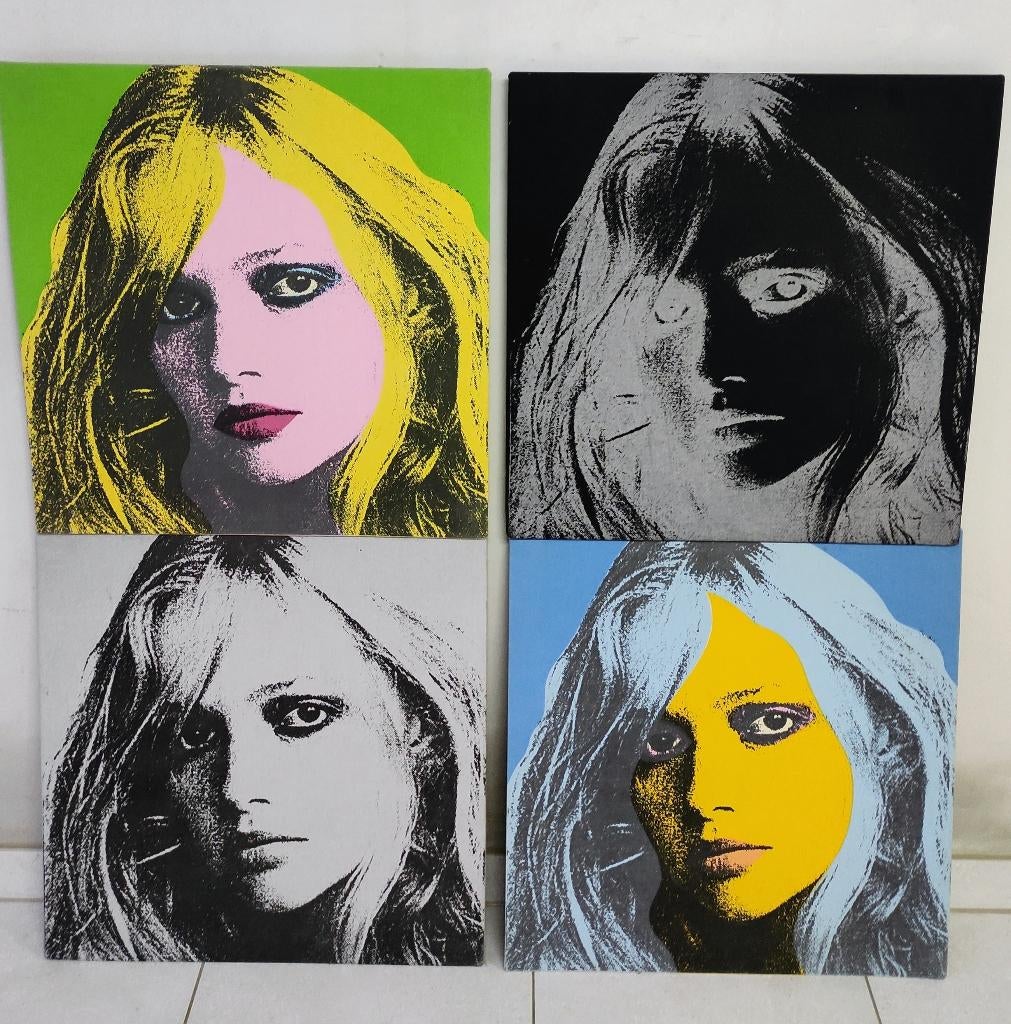 Impression Pop Art sur toile - 4 pièces - 60 x 60 cm chacune, Enlèvement ou Envoi