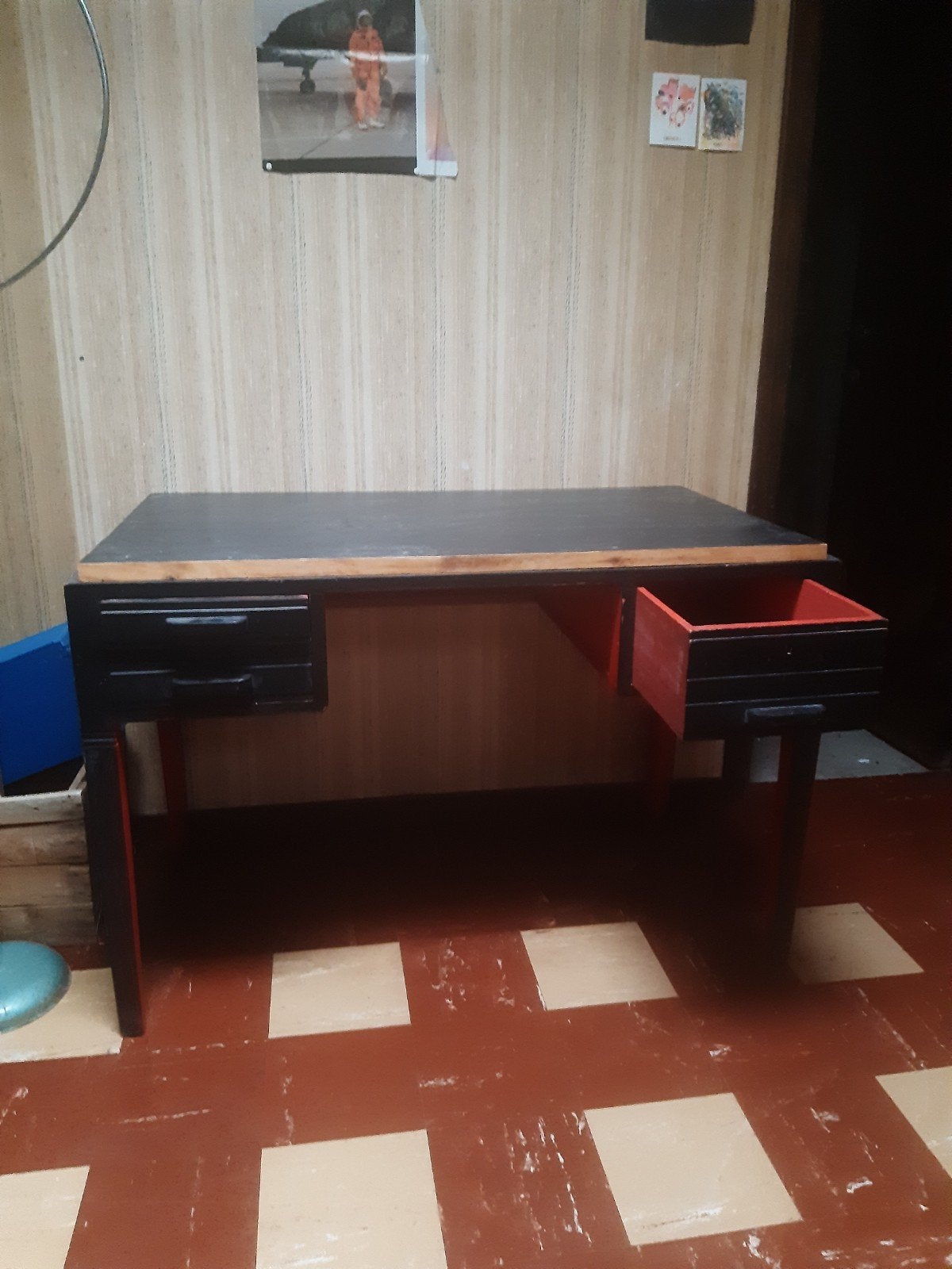 Bureau ancien - grauit a donner !, Huis en Inrichting, Bureaus, Ophalen, Rood, Hout
