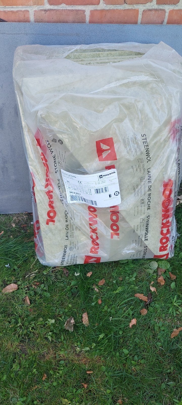 Steenwol Rockwool 5 platen, 4 tot 8 cm, Nieuw, Steenwol, Minder dan 5 m²