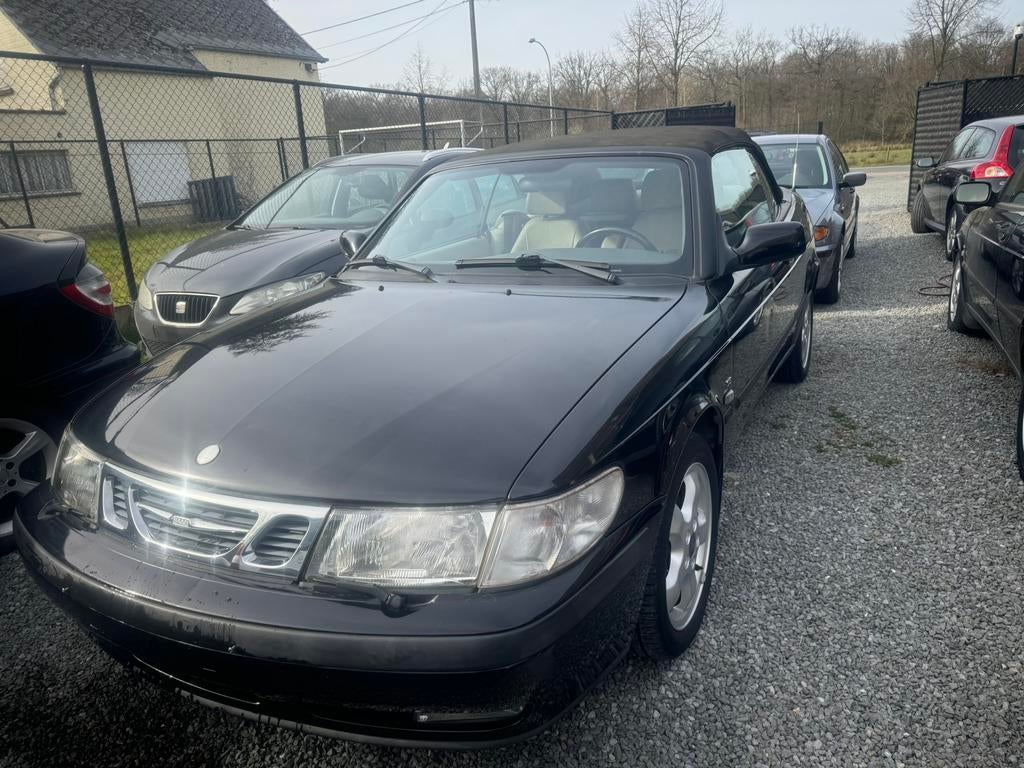 Saab 93 2.0 benzine bj 2001 km 96.600 automaat mooie auto, Automaat, Achterwielaandrijving, Cabriolet, Zwart