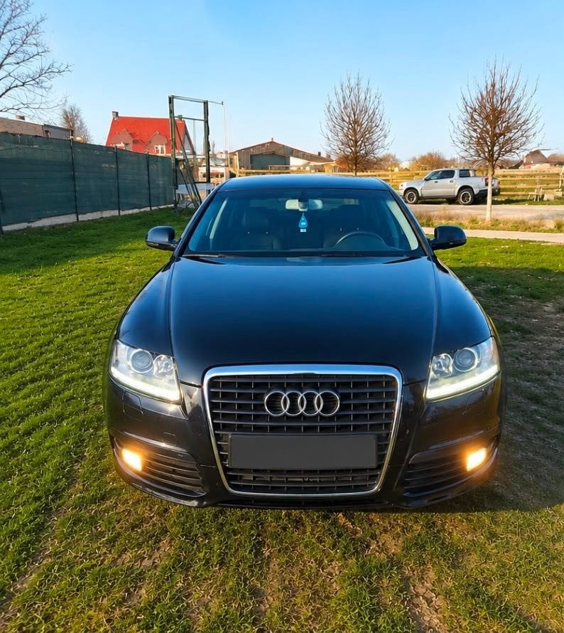 Audi A6 – 2.7 Diesel Automaat Bj 2009 200000km Zonder APK, Auto's, Audi, Zwart, Zwart, Leder, Bedrijf