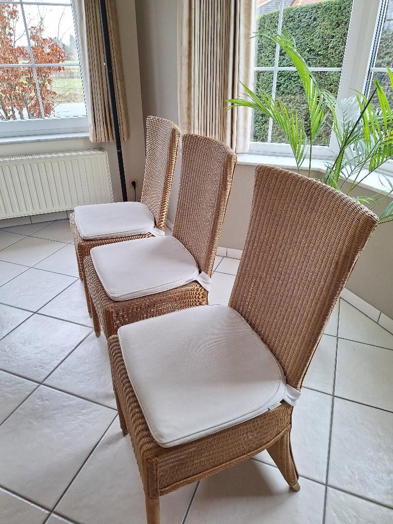 6 stoelen Vincent Sheppard, Huis en Inrichting, Stoelen, Ophalen, Gebruikt, Overige kleuren, Riet of Rotan